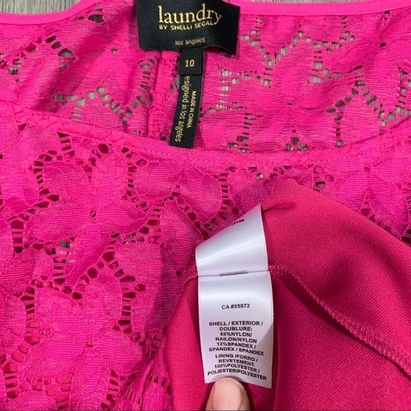 LAUNDRY BY SHELLI SEGAL CROCHET EYLET LACE DRESS - Picture 6 of 8